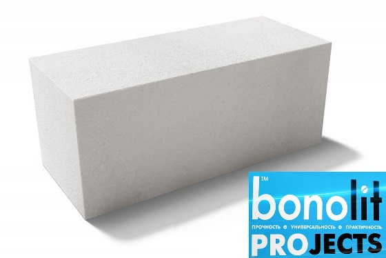 Газобетонный блок Bonolit Projects Дмитров (AeroStone) D500 B3,5 F100 600х250х300
