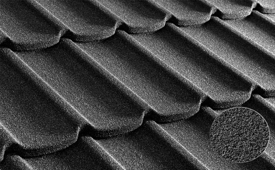 Композитная черепица METROTILE Мистраль серый,1305*415 мм